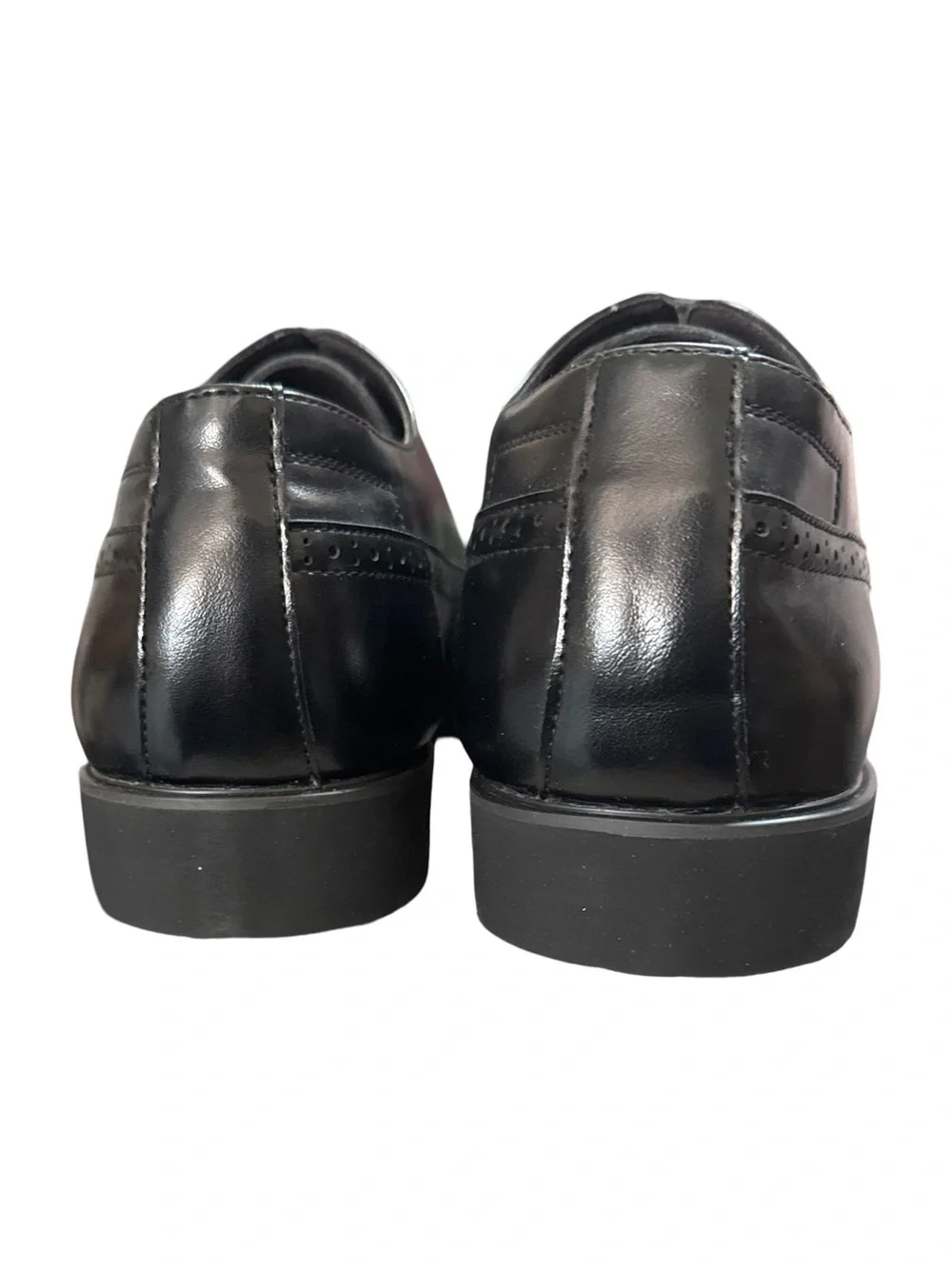 Classic Men’s Black Leather Cap-Toe Oxfords